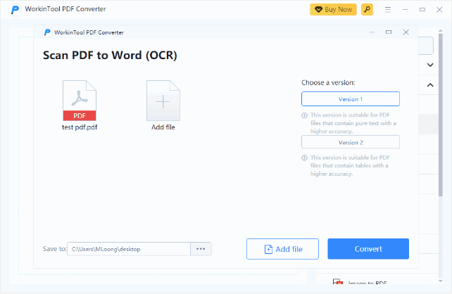 Digitalizar PDF para Word (OCR)