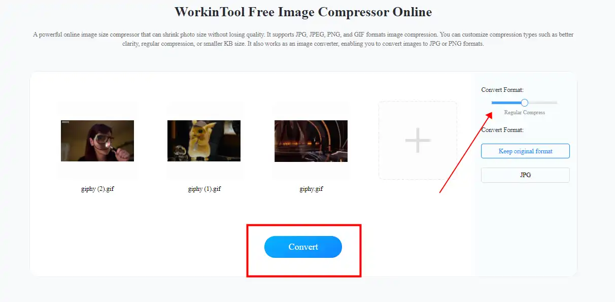 Free Online GIF to JPG Converter tool