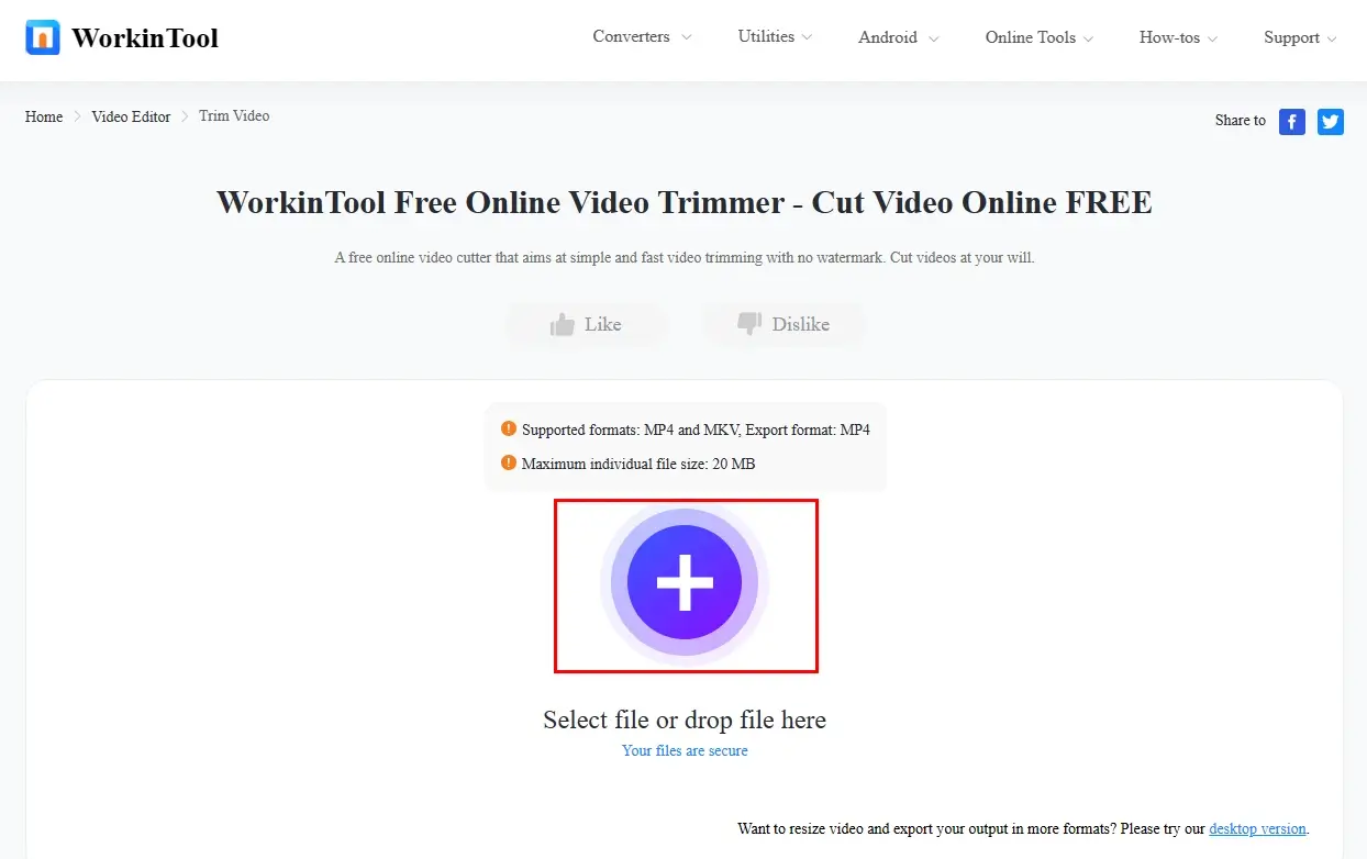 Trim Video Online, on iPhone, Android, Windows, and Mac