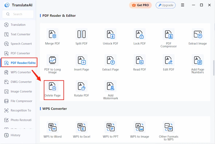 how to delete a page in pdf translateai