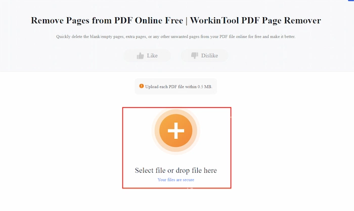 how to delete a page in pdf workintool online