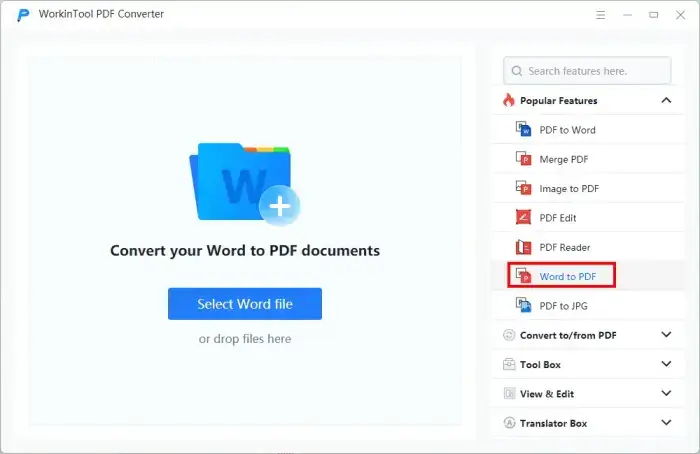 WorkinTool PDF Converter1