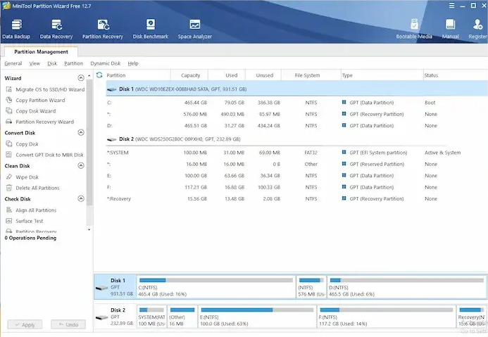 MiniTool Partition Wizard（step）