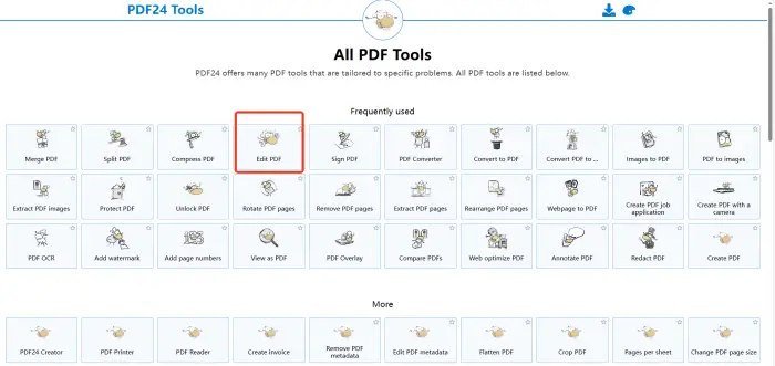 PDF24 Tools（step1）